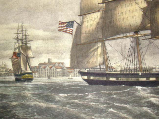 "First-Class Packet Ship YORKSHIRE of New York" published by James Connel & Sons, circa 1845 — image 2
